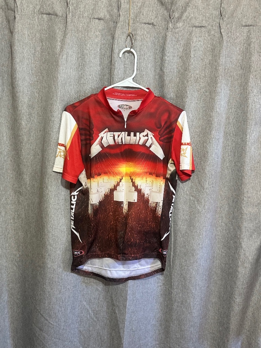 Primal Wear Metallica Master of Puppets Cycling Jersey Men's Size Medium Vintage